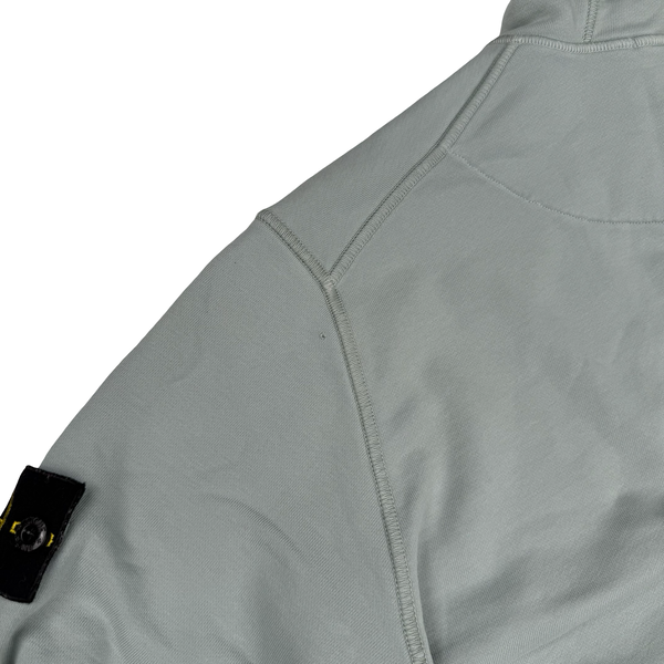 Stone Island 2023 Duck egg Blue Cotton Zipped Hoodie - Medium