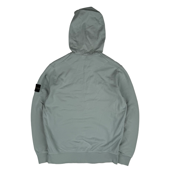 Stone Island 2023 Duck egg Blue Cotton Zipped Hoodie - Medium