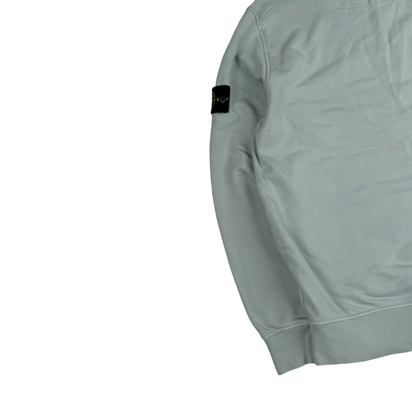 Stone Island 2023 Duck egg Blue Cotton Zipped Hoodie - Medium