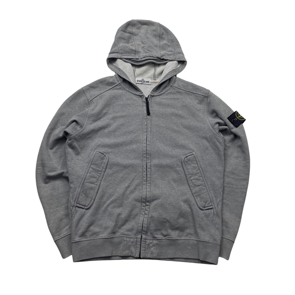 Stone Island 2012 Light Grey Zipped Hoodie - Large