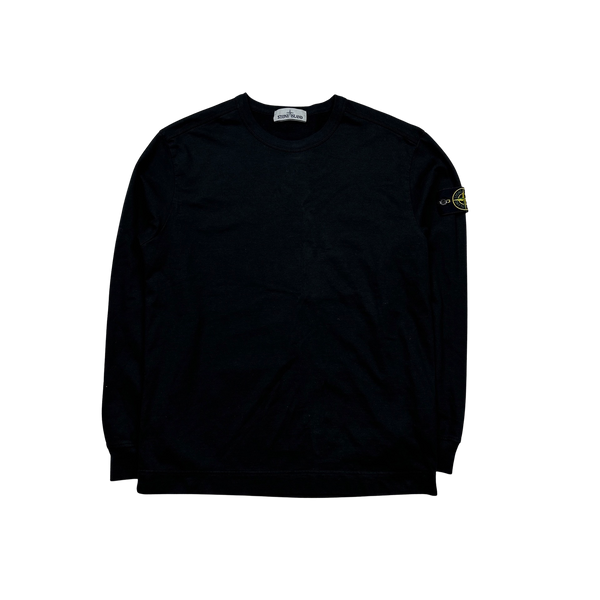 Stone Island 2020 Black Cotton Crewneck Sweatshirt - Medium