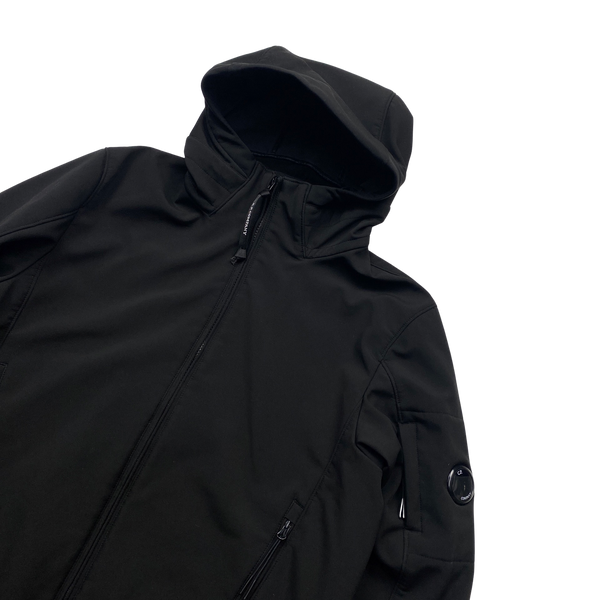 CP Company Black Fleece Lined Lens Viewer Hooded Jacket - Large