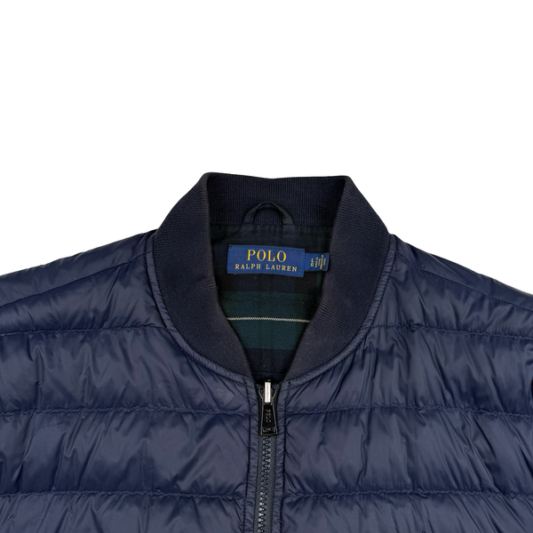 Ralph Lauren Polo Navy Light Down Filled Bomber Style Puffer - Large