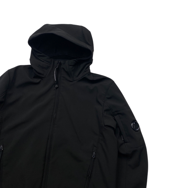 CP Company Black Fleece Lined Lens Viewer Hooded Jacket - Large