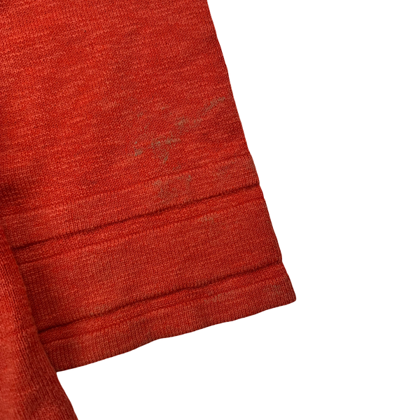 Stone Island Red Button Up Cotton Pullover Jumper - XL