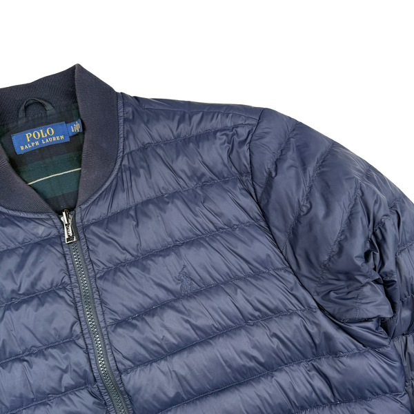 Ralph Lauren Polo Navy Light Down Filled Bomber Style Puffer - Large
