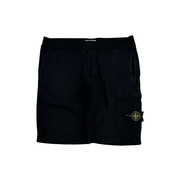 Stone Island 2017 Navy Cotton Shorts - Medium