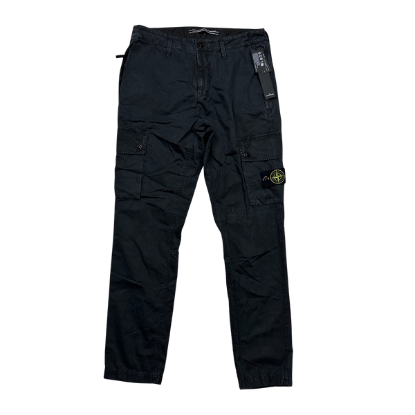 Stone Island 2023 Black Slim Fit Cargo Trousers - 31"