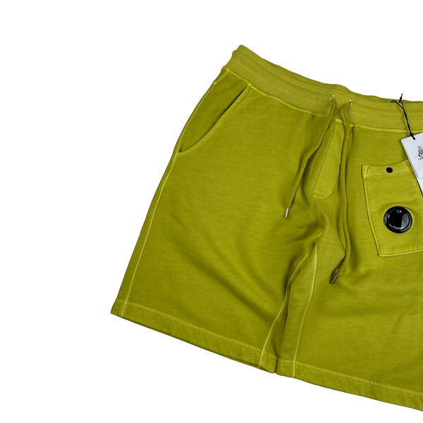 CP Company Green Resist Dyed Cotton Lens Viewer Shorts - Small