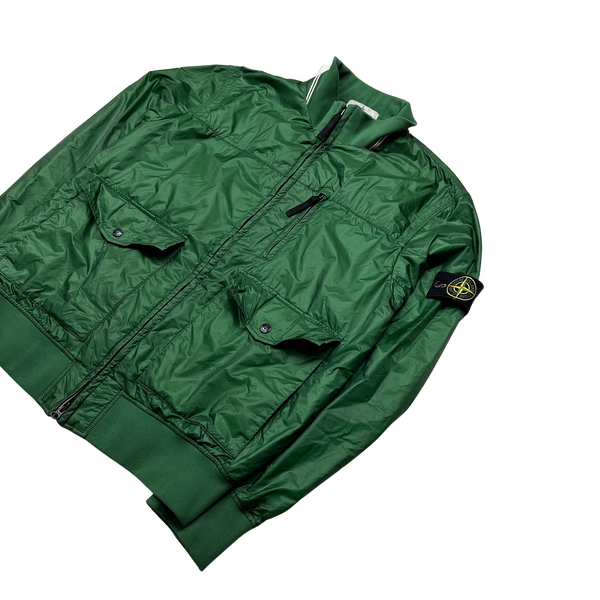 Stone Island 2012 Green Tyveck Micro Rip Stop Tyveck Bomber Jacket - XXL