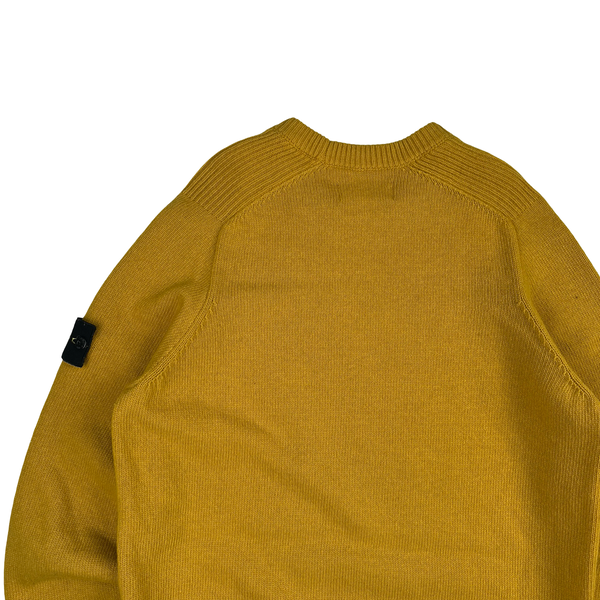 Stone Island 2018 Yellow Wool Crewneck Jumper - Medium