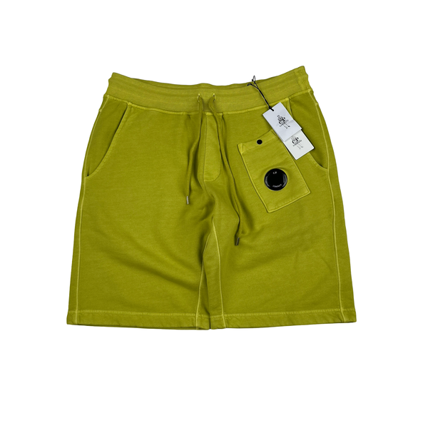 CP Company Green Resist Dyed Cotton Lens Viewer Shorts - Small