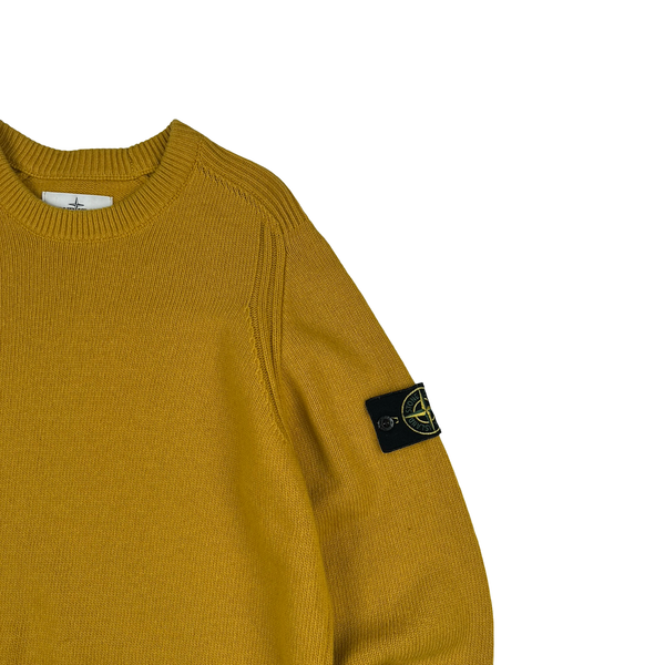 Stone Island 2018 Yellow Wool Crewneck Jumper - Medium