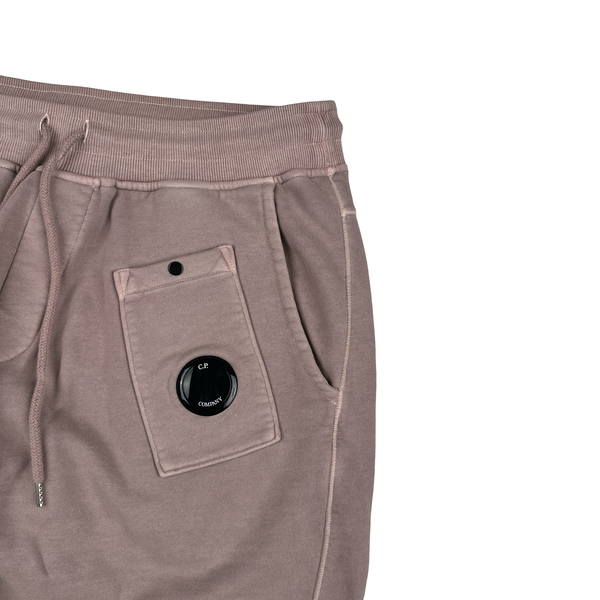 CP Company Brushed Pink Resist Dyed Cotton Lens Viewer Shorts - Small