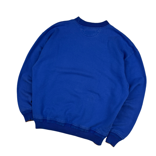 Loro Piana Italy Blue Cotton Pullover Jumper - Small