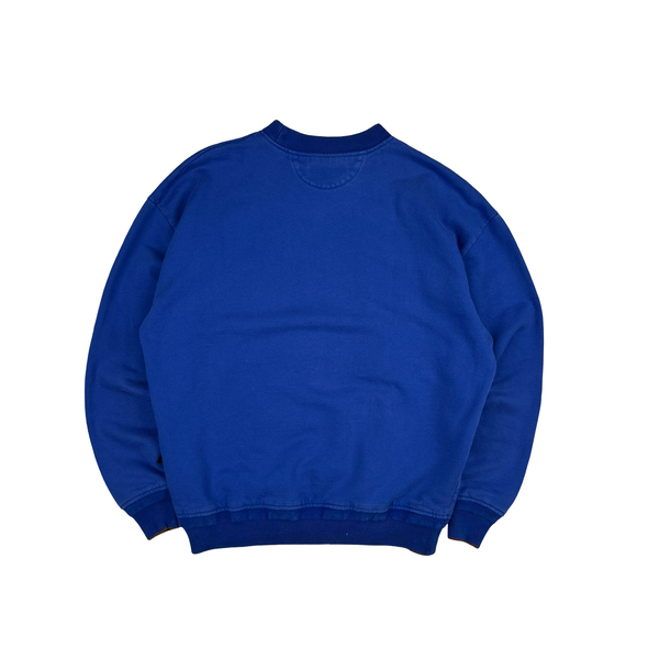 Loro Piana Italy Blue Cotton Pullover Jumper - Small