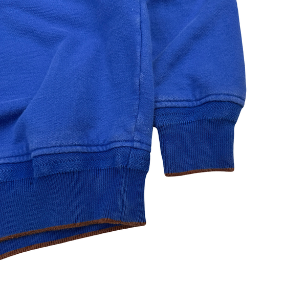 Loro Piana Italy Blue Cotton Pullover Jumper - Small