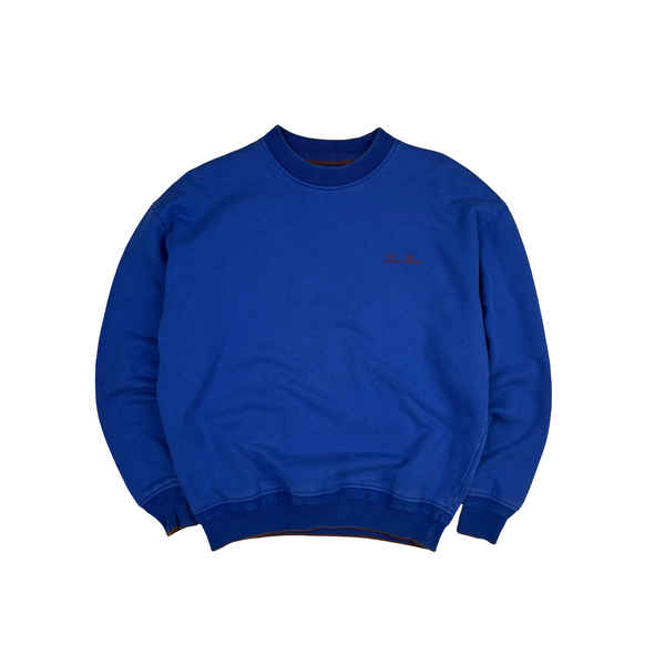 Loro Piana Italy Blue Cotton Pullover Jumper - Small