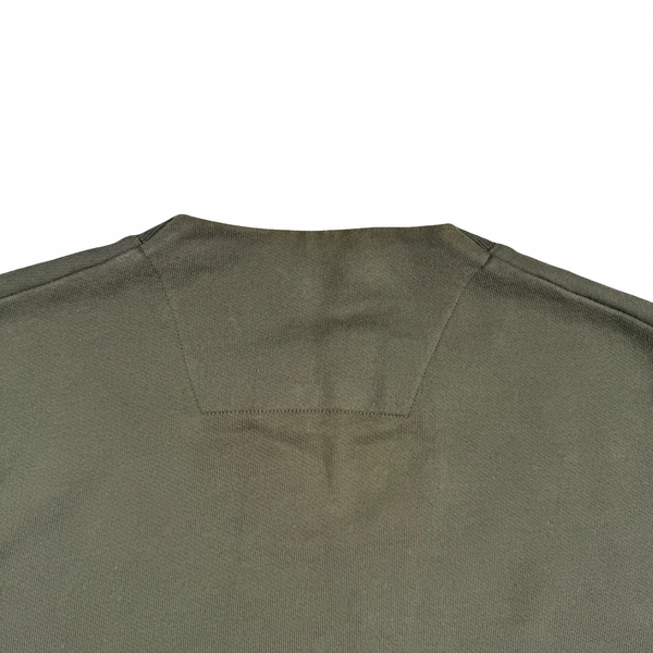 CP Company Sage Green Spellout Crewneck Sweatshirt - Small