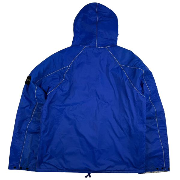 Stone Island 2003 Vintage Blue Felt Lined Nylon Shell Jacket - Large
