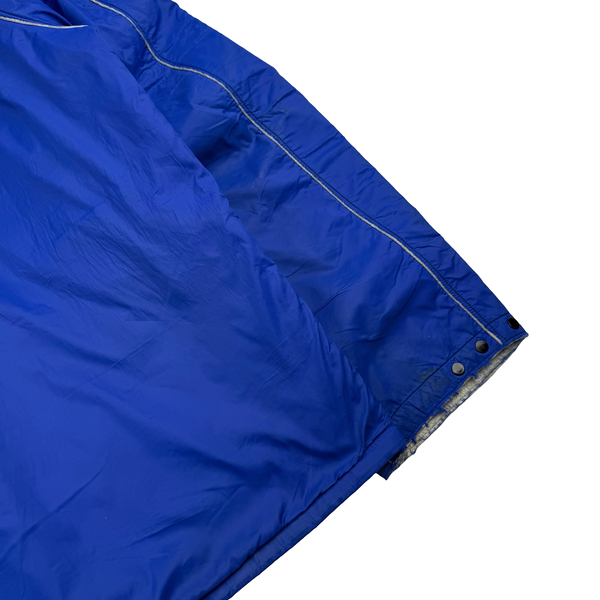 Stone Island 2003 Vintage Blue Felt Lined Nylon Shell Jacket - Large