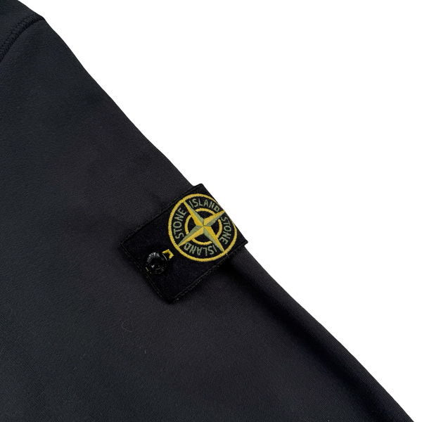 Stone Island Charcoal Zipped Cotton Sweater - Large