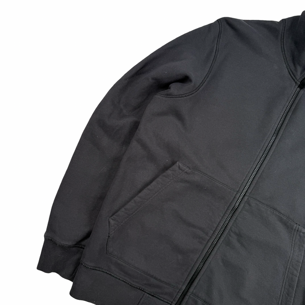 Stone Island Charcoal Zipped Cotton Sweater - Large