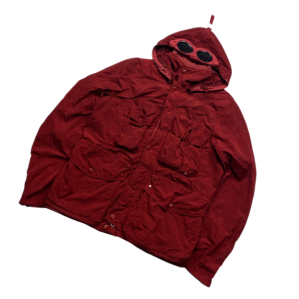 CP Company Red Goggle Multi Pocket Jacket - Medium
