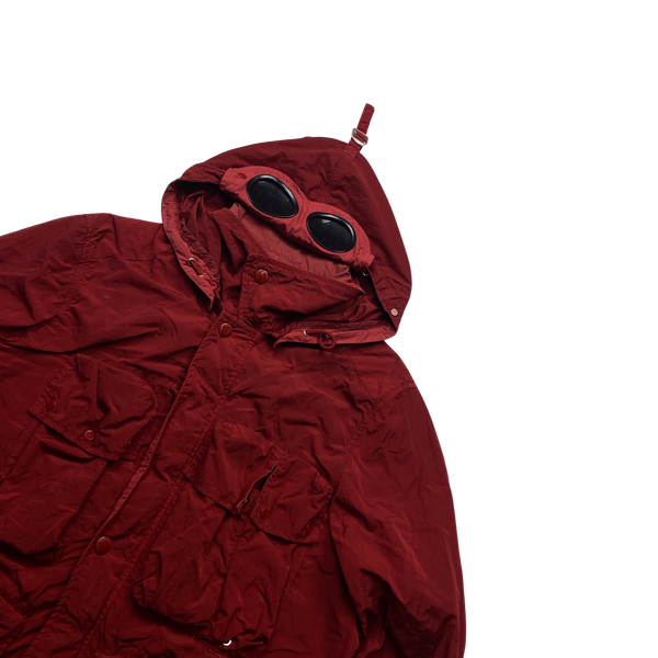 CP Company Red Goggle Multi Pocket Jacket - Medium