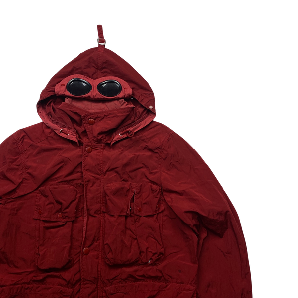 CP Company Red Goggle Multi Pocket Jacket - Medium