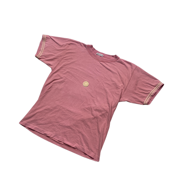 Stone Island Vintage Pink Chest Logo T Shirt - Medium
