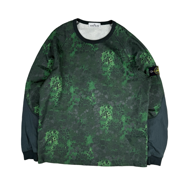 Stone Island 2018 Green Alligator Camo Crewneck Sweatshirt - XL