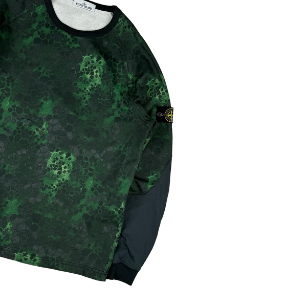 Stone Island 2018 Green Alligator Camo Crewneck Sweatshirt - XL