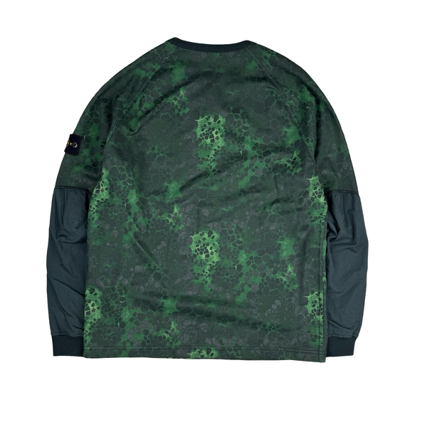 Stone Island 2018 Green Alligator Camo Crewneck Sweatshirt - XL