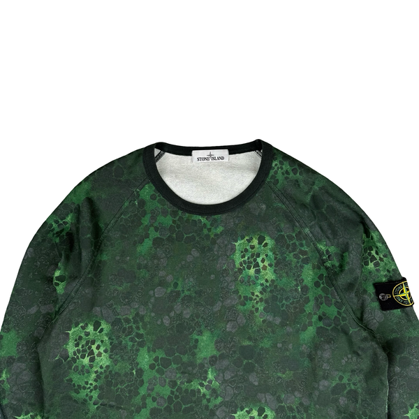Stone Island 2018 Green Alligator Camo Crewneck Sweatshirt - XL