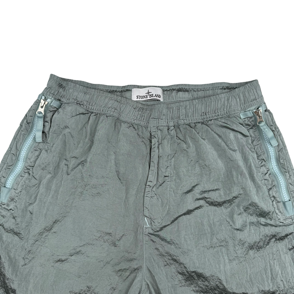 Stone Island 2023 Steel Blue Nylon Metal Econyl Trousers - 31"