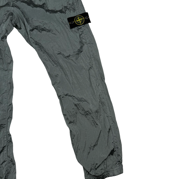 Stone Island 2023 Steel Blue Nylon Metal Econyl Trousers - 31"