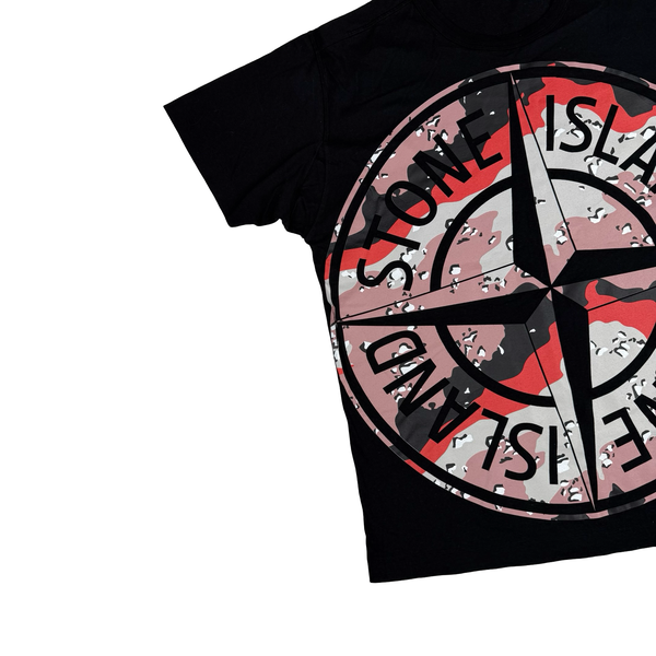 Stone Island 2020 Black Desert Camo Compass Cotton T Shirt - XXL