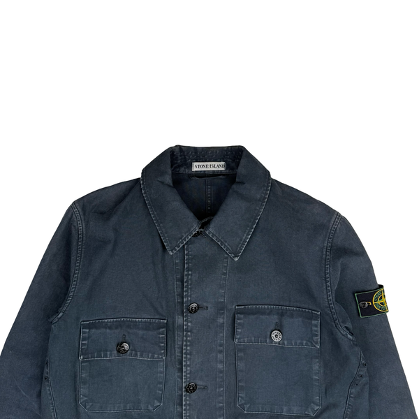 Stone Island 1999 Vintage Multipocket Chore Cotton Collared Jacket - Medium
