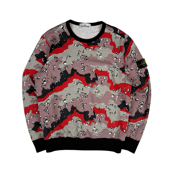 Stone Island 2020 Big Loom Camo Crewneck Sweatshirt - Medium