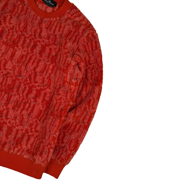 Stone Island 2019 Shadow Project Lava Teddy Fleece Crewneck Pullover - Medium