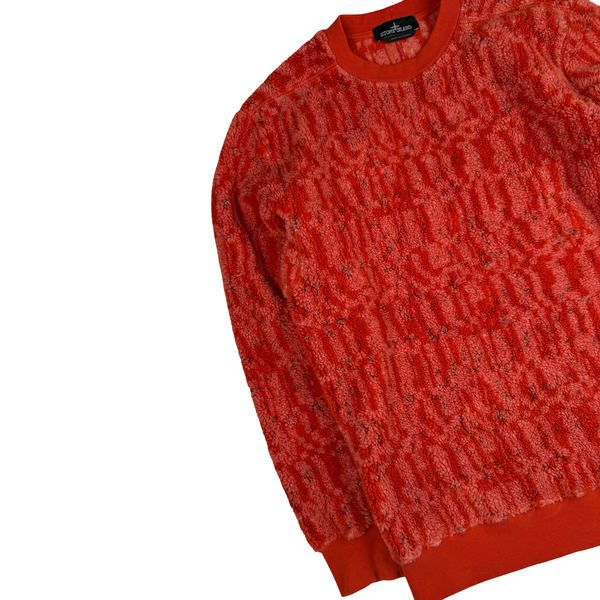 Stone Island 2019 Shadow Project Lava Teddy Fleece Crewneck Pullover - Medium