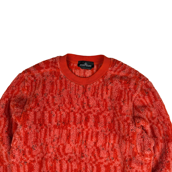 Stone Island 2019 Shadow Project Lava Teddy Fleece Crewneck Pullover - Medium