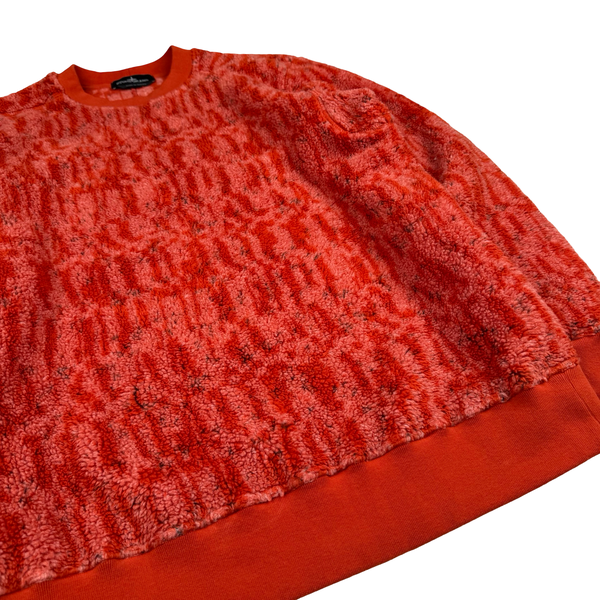 Stone Island 2019 Shadow Project Lava Teddy Fleece Crewneck Pullover - Medium