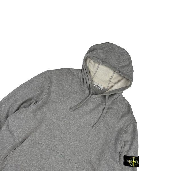 Stone Island 2022 Grey Pullover Cotton Hoodie - XXL
