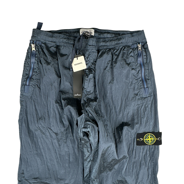 Stone Island 2023 Light Navy Blue Nylon Metal Econyl Trousers - 36"