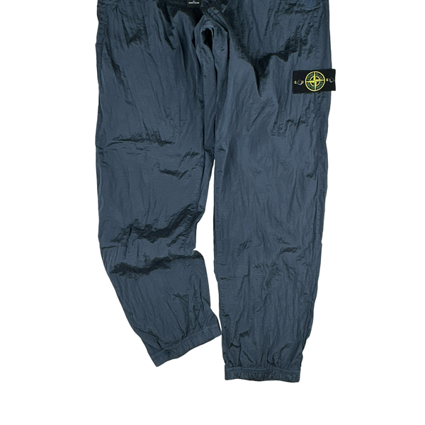 Stone Island 2023 Light Navy Blue Nylon Metal Econyl Trousers - 36"