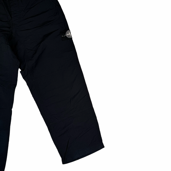 Stone Island 2025 Black Naslan Corrosion Loose Fit Cargo Trousers - 32"