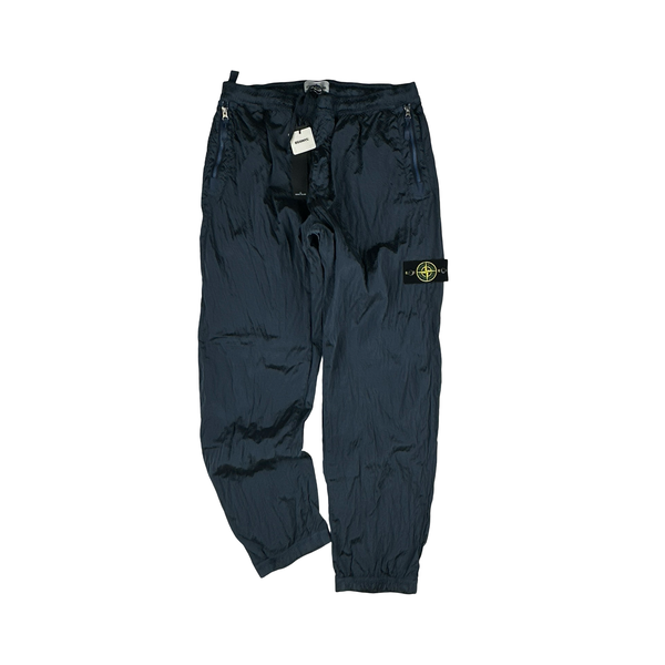 Stone Island 2023 Light Navy Blue Nylon Metal Econyl Trousers - 36"