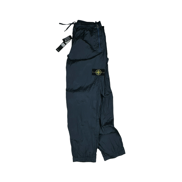 Stone Island 2023 Light Navy Blue Nylon Metal Econyl Trousers - 36"